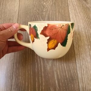 Fall Big Soup Mug Large Mug Autumn Leaf Design Mug
